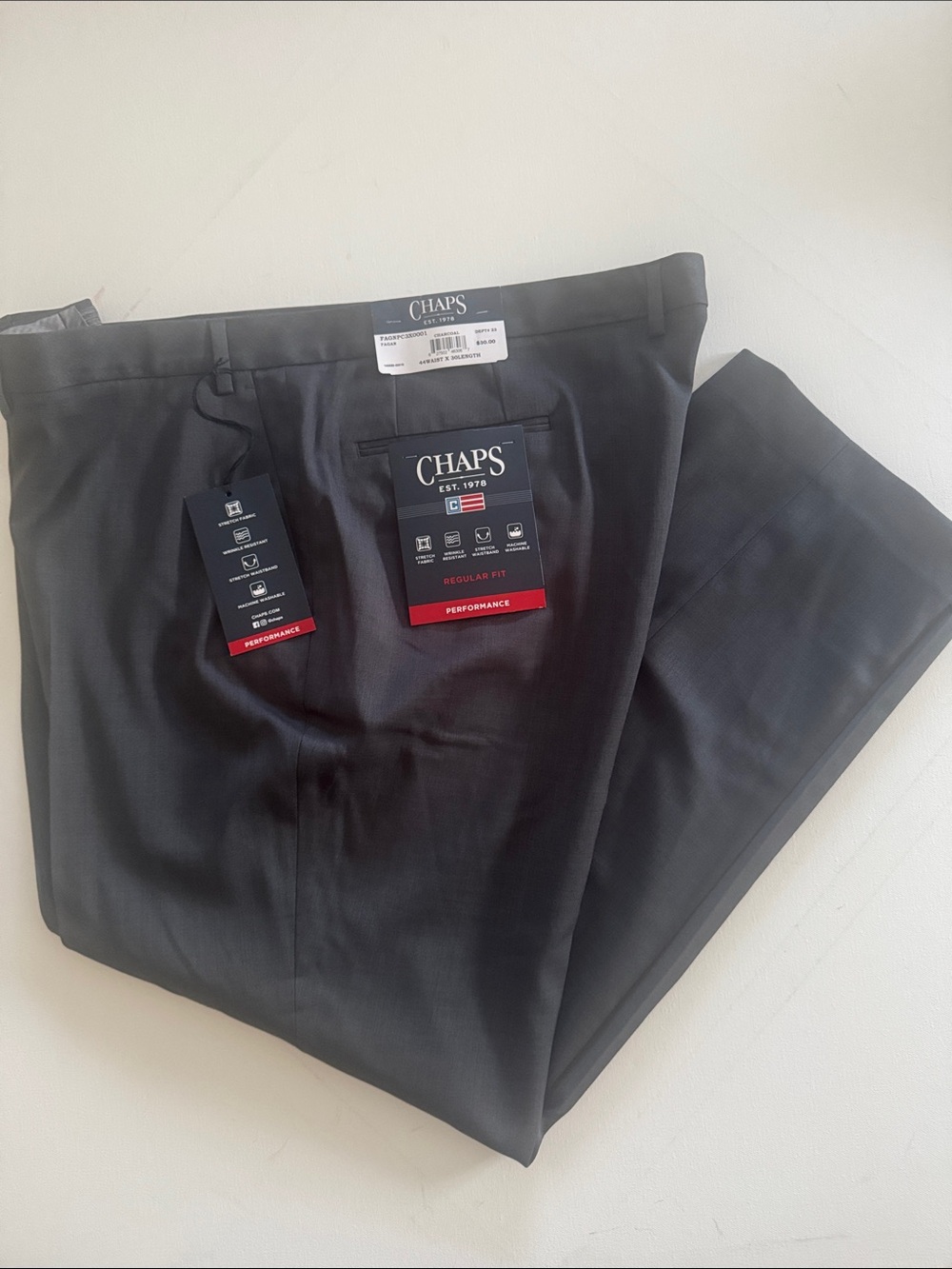 Chaps Dress Pants Mens 44 30 Gray